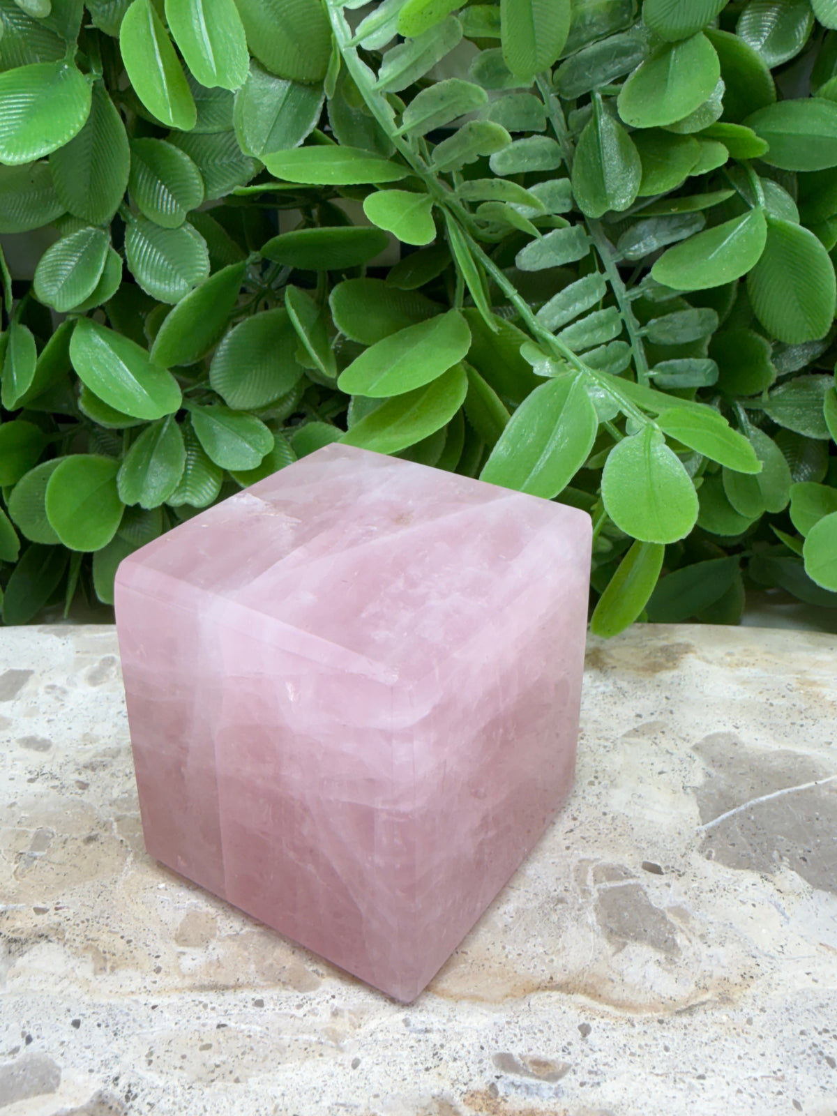 Rose Quartz Cube 312g | Love • Compassion • Healing