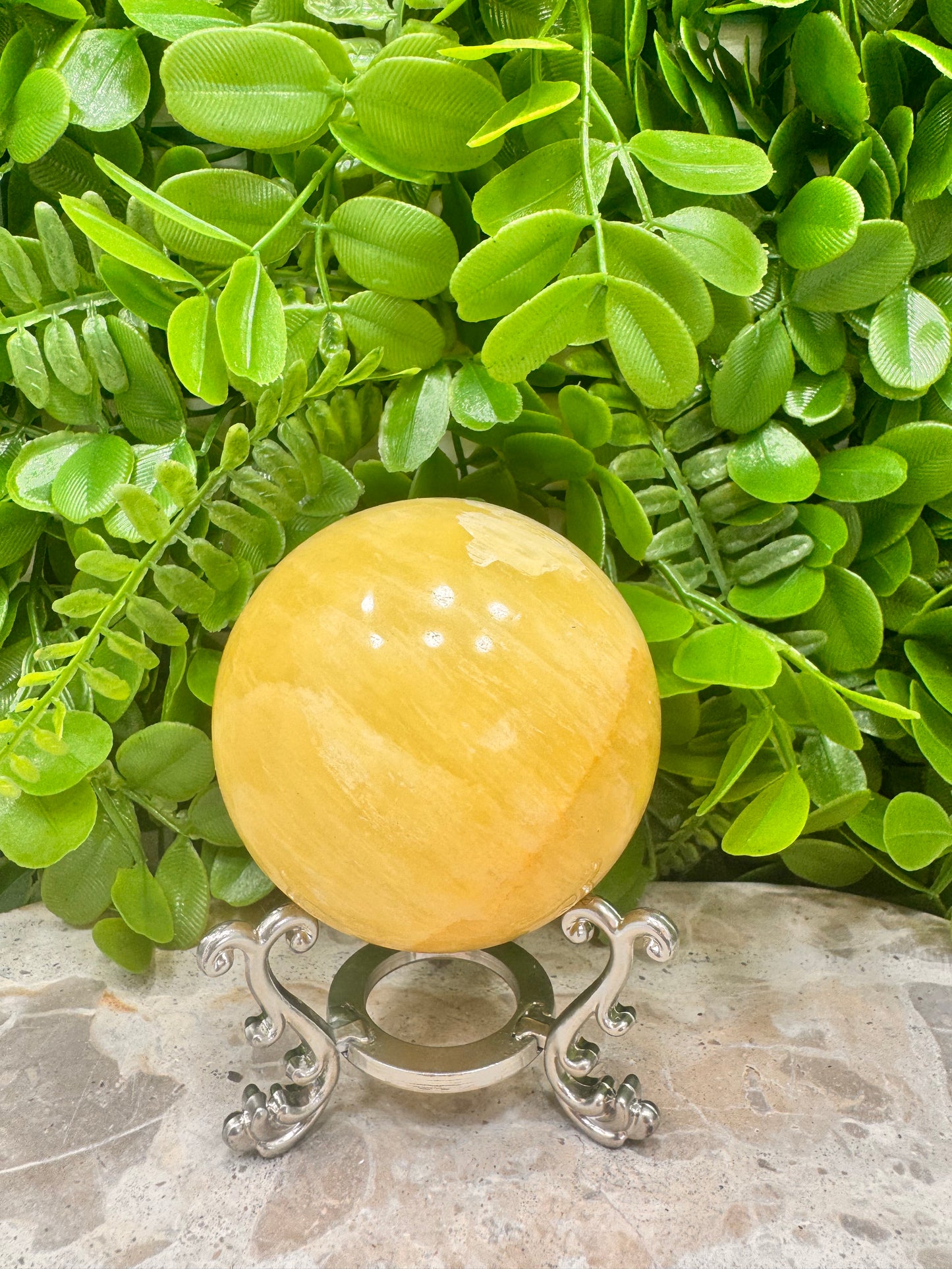 Lemon Calcite Sphere 546g
