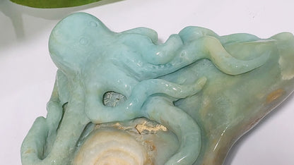 Amazonite Octopus Carving 600g