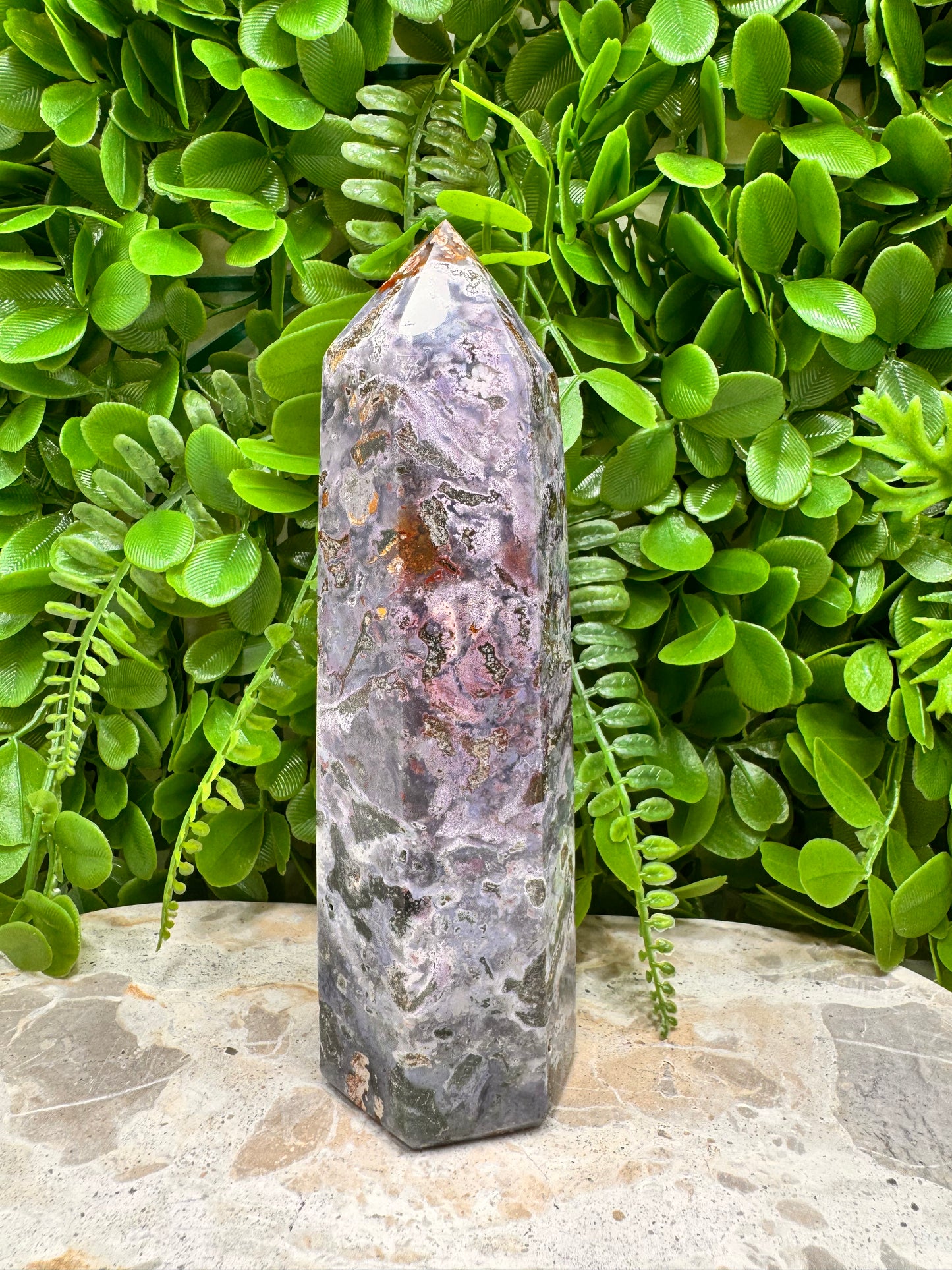 Moss Agate Tower 610g