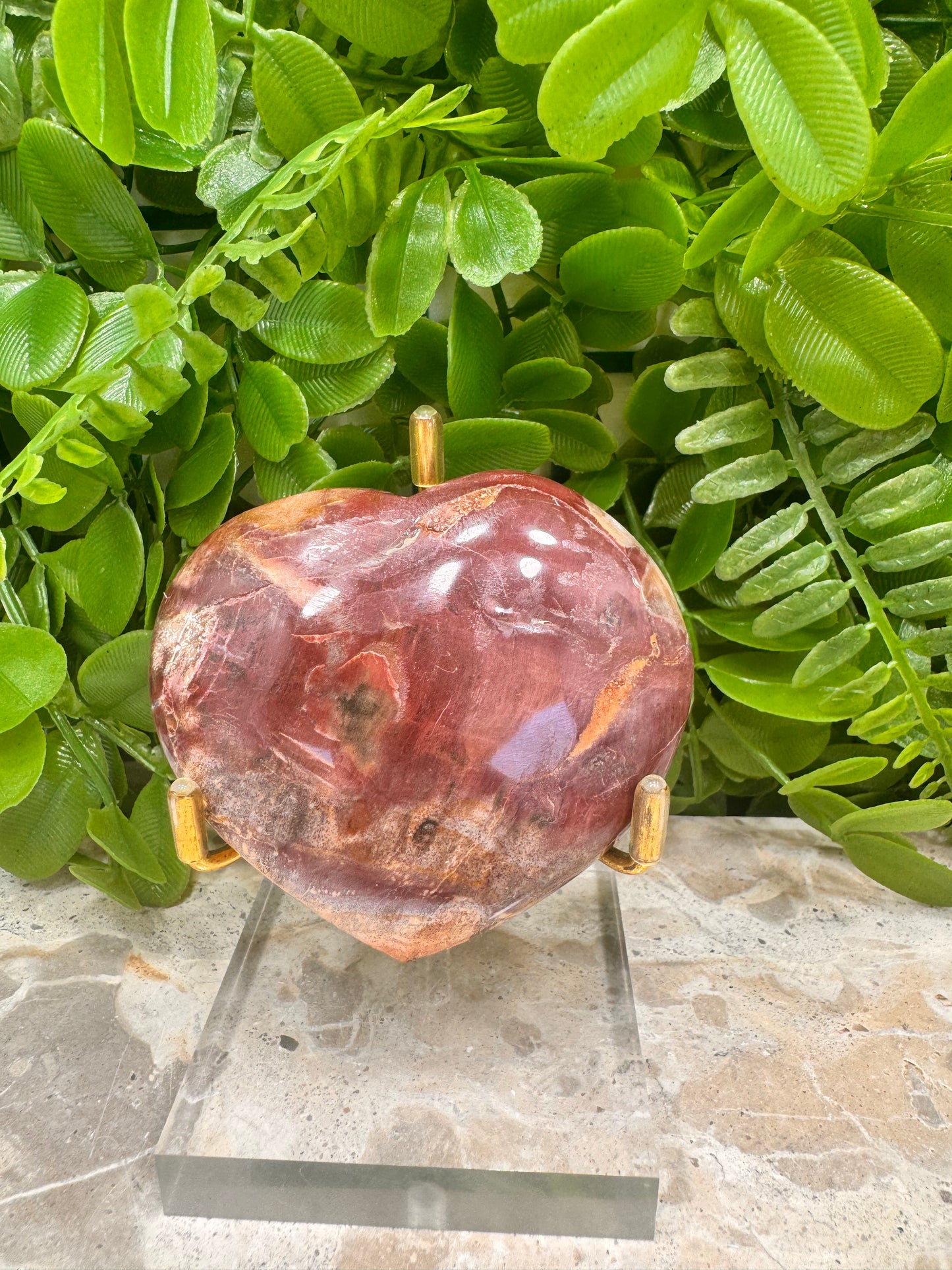 Petrified Wood Heart 146g