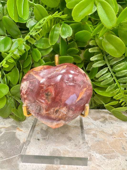 Petrified Wood Heart 146g