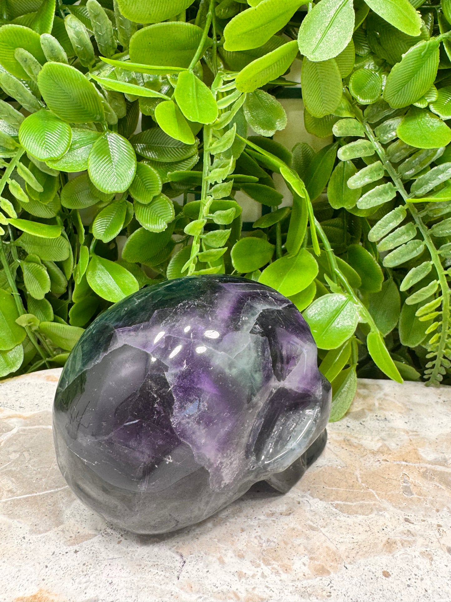 Fluorite Skull 607g