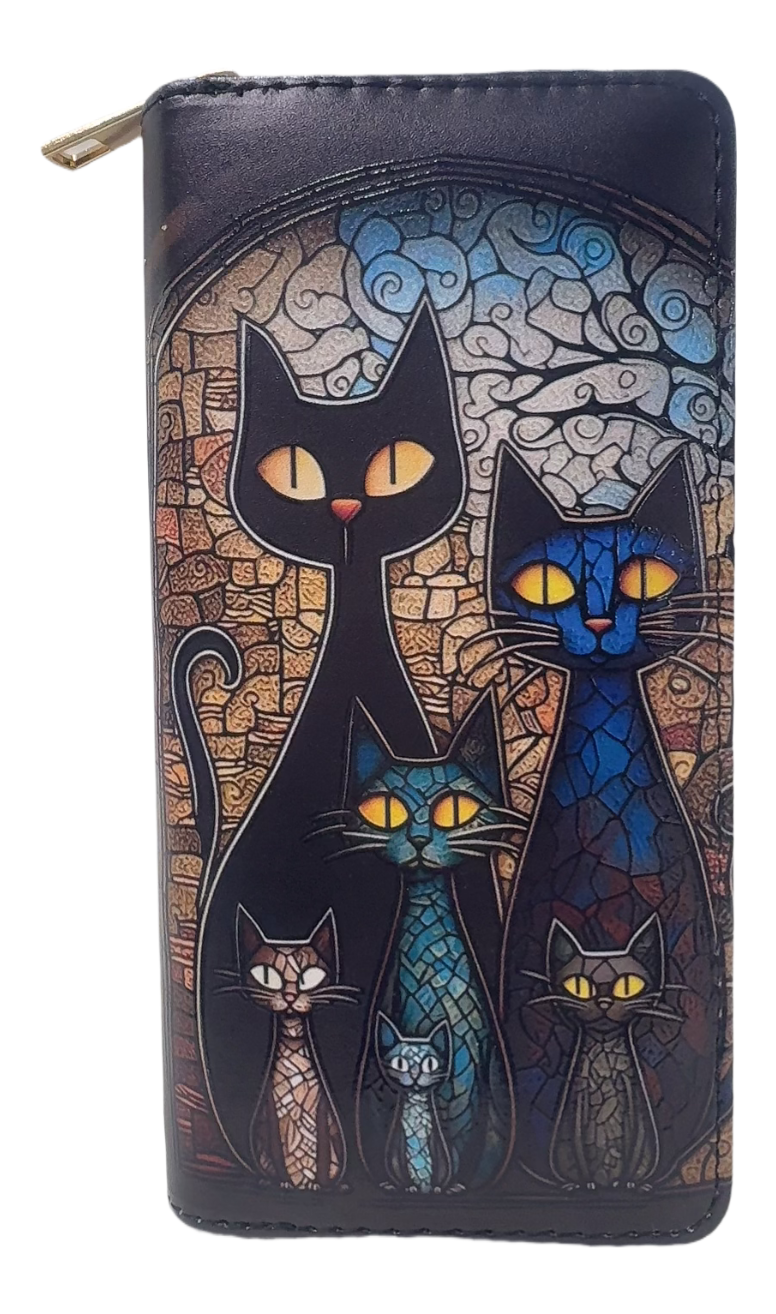 Pussy Cat Large Digital Print Purse