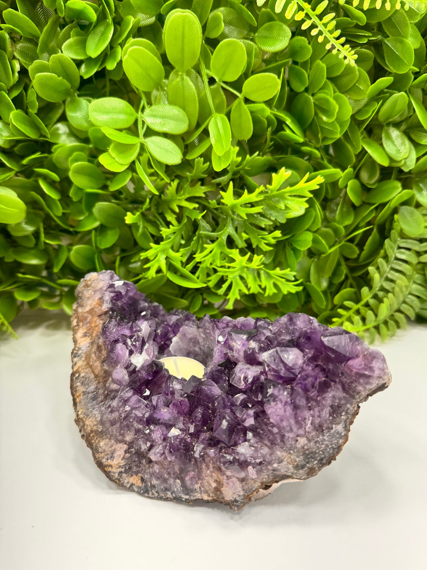 Amethyst Tealight Holder 1234g