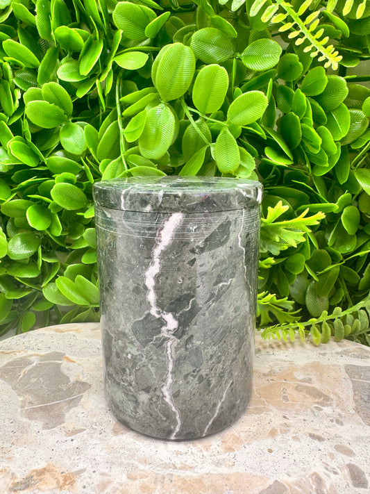Black Zebra Jasper Jar with lid 2 pce 600g