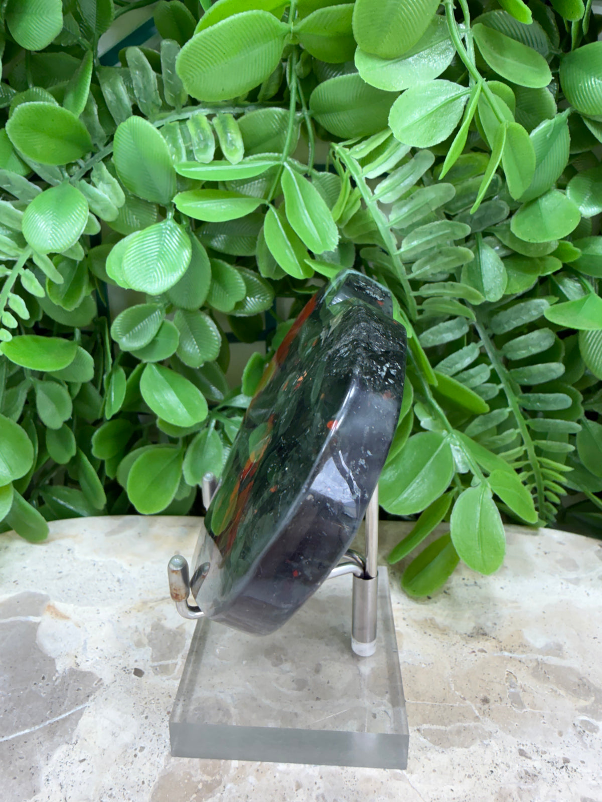 African Bloodstone Heart | Strength • Courage • Vitality