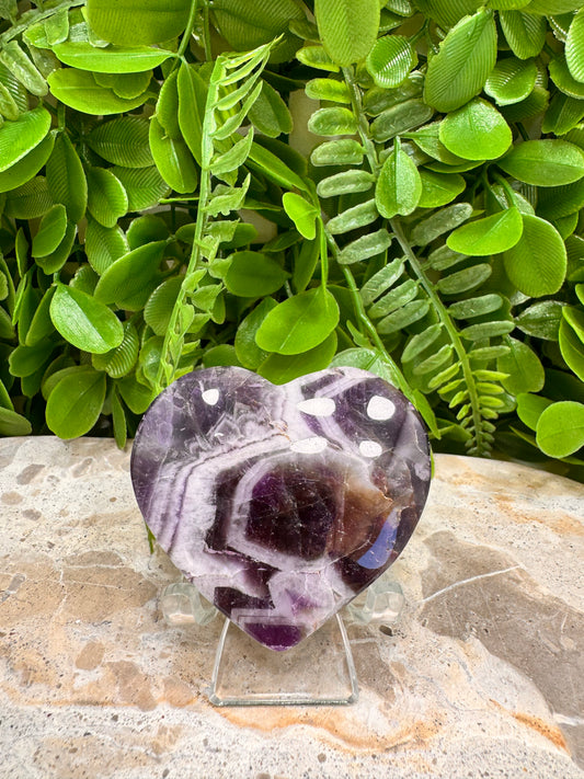 Chevron Amethyst Heart 102g