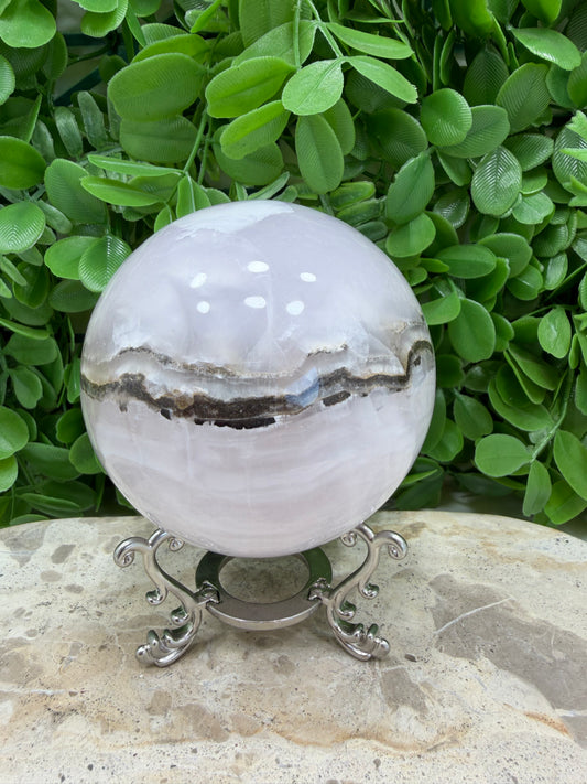 Smokey Pink Mangano UV Sphere | Love • Compassion • Calm