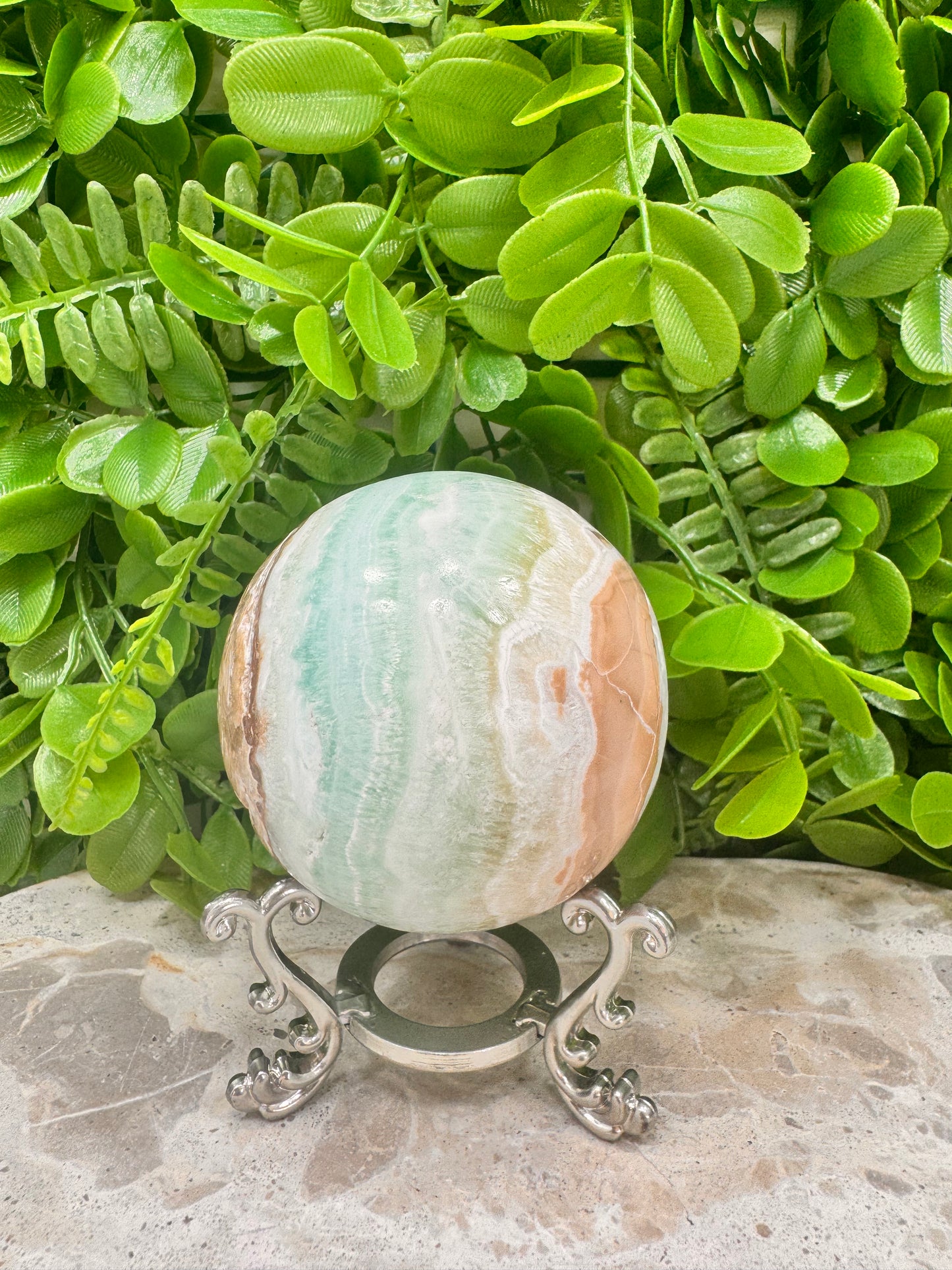 Blue Caribbean Calcite Sphere 554g