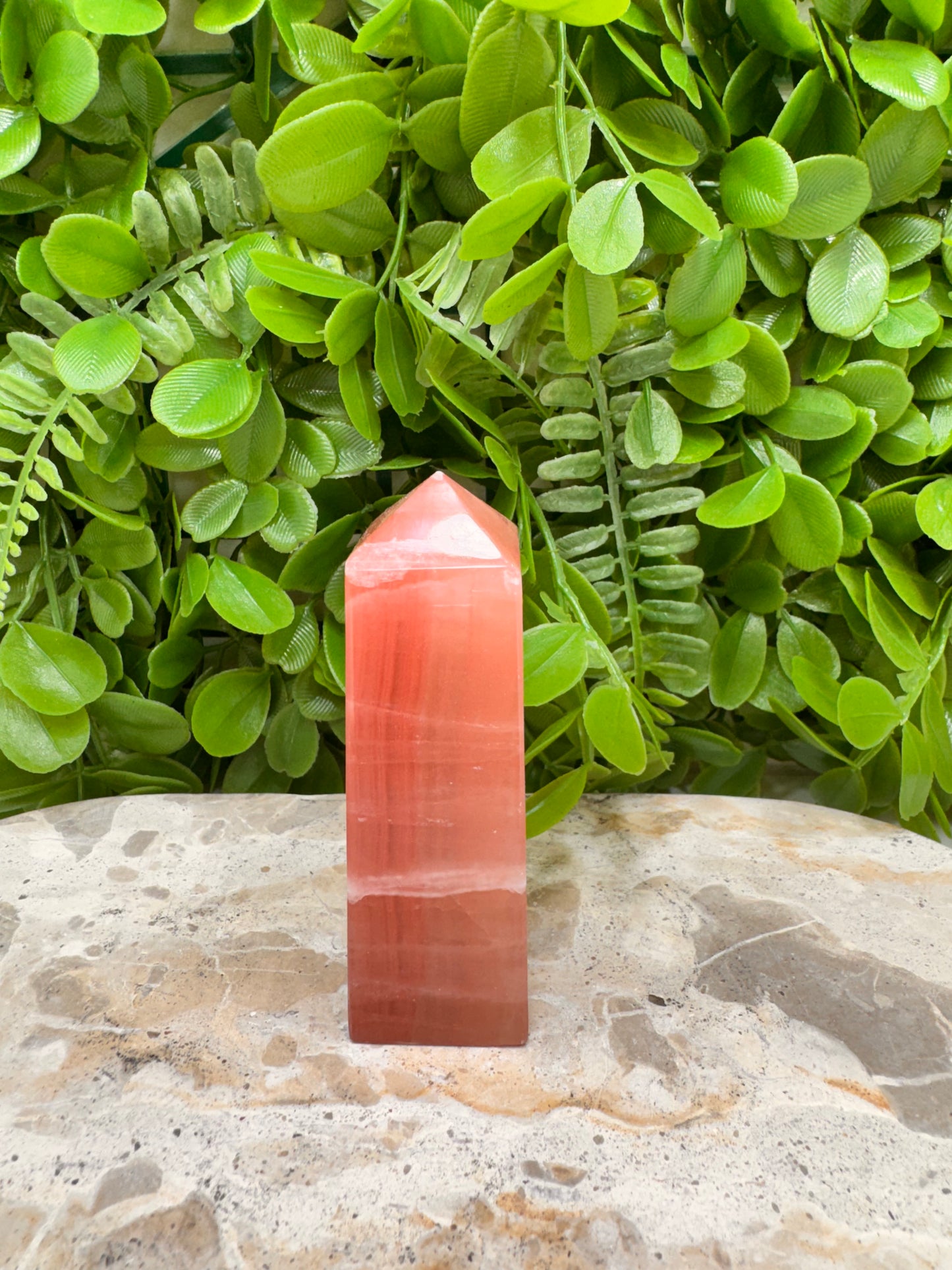 Rose Calcite Point 196g