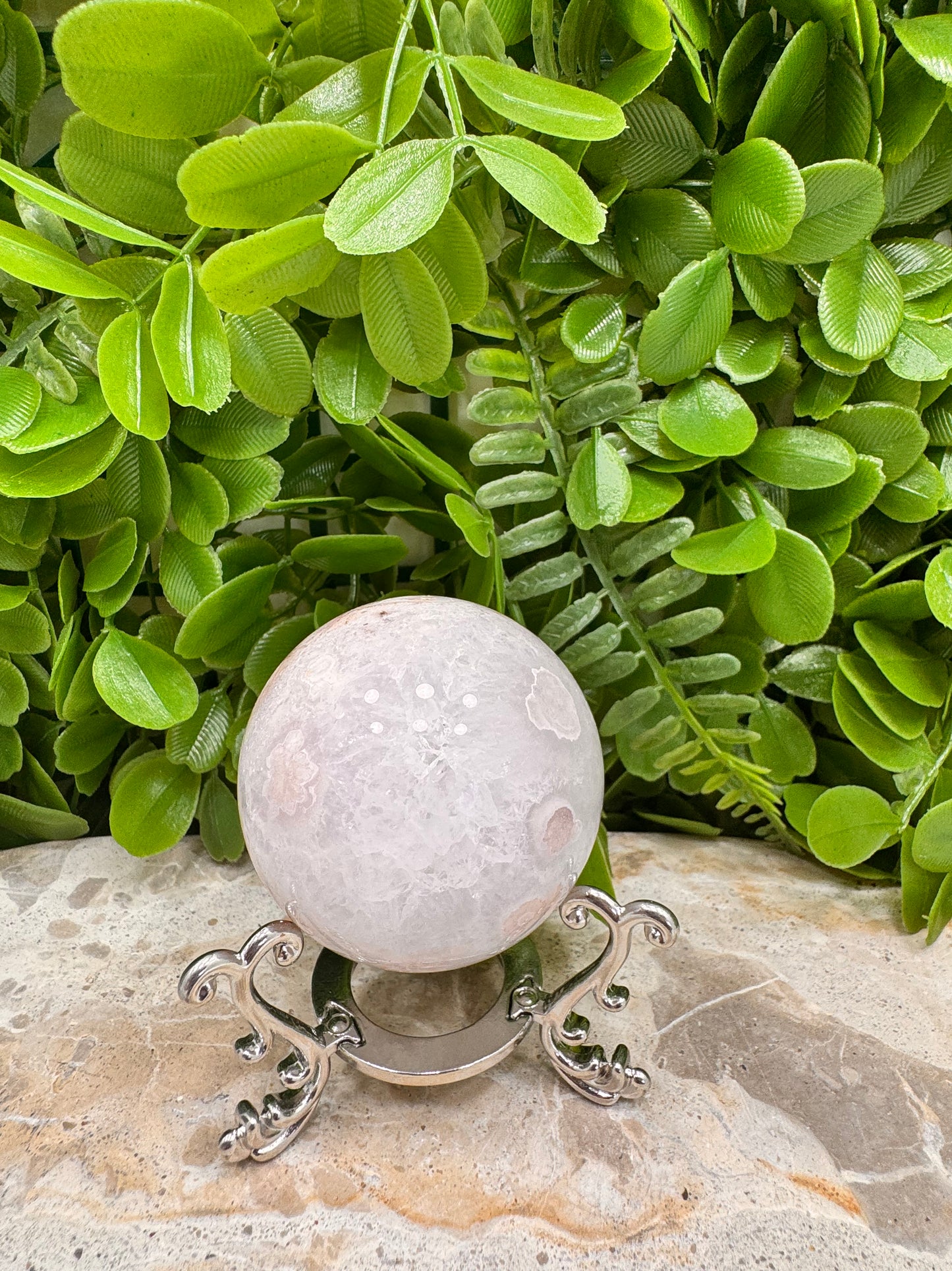 Flower Agate Sphere 226g