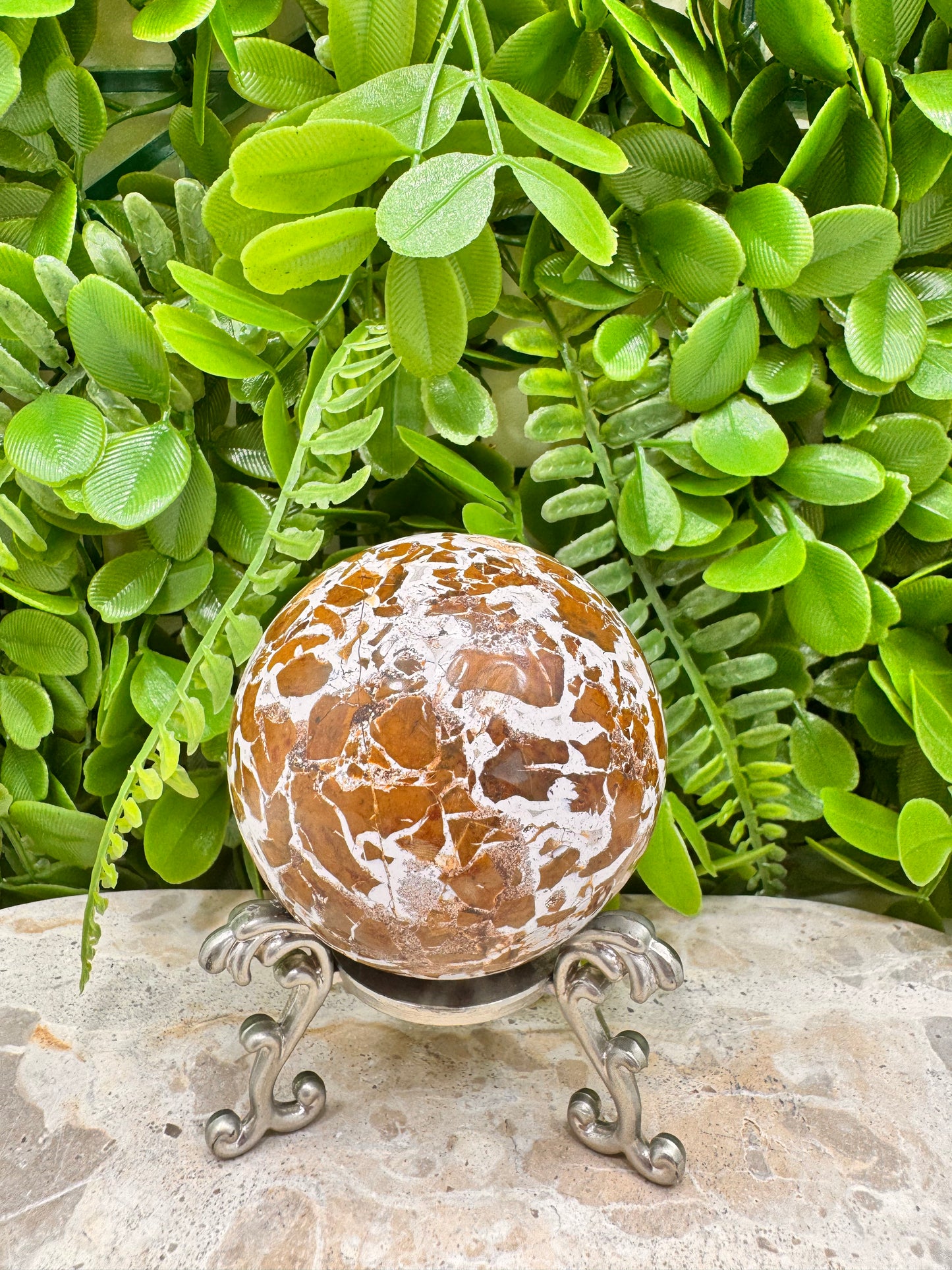 Jasper With Agate Sphere 362g