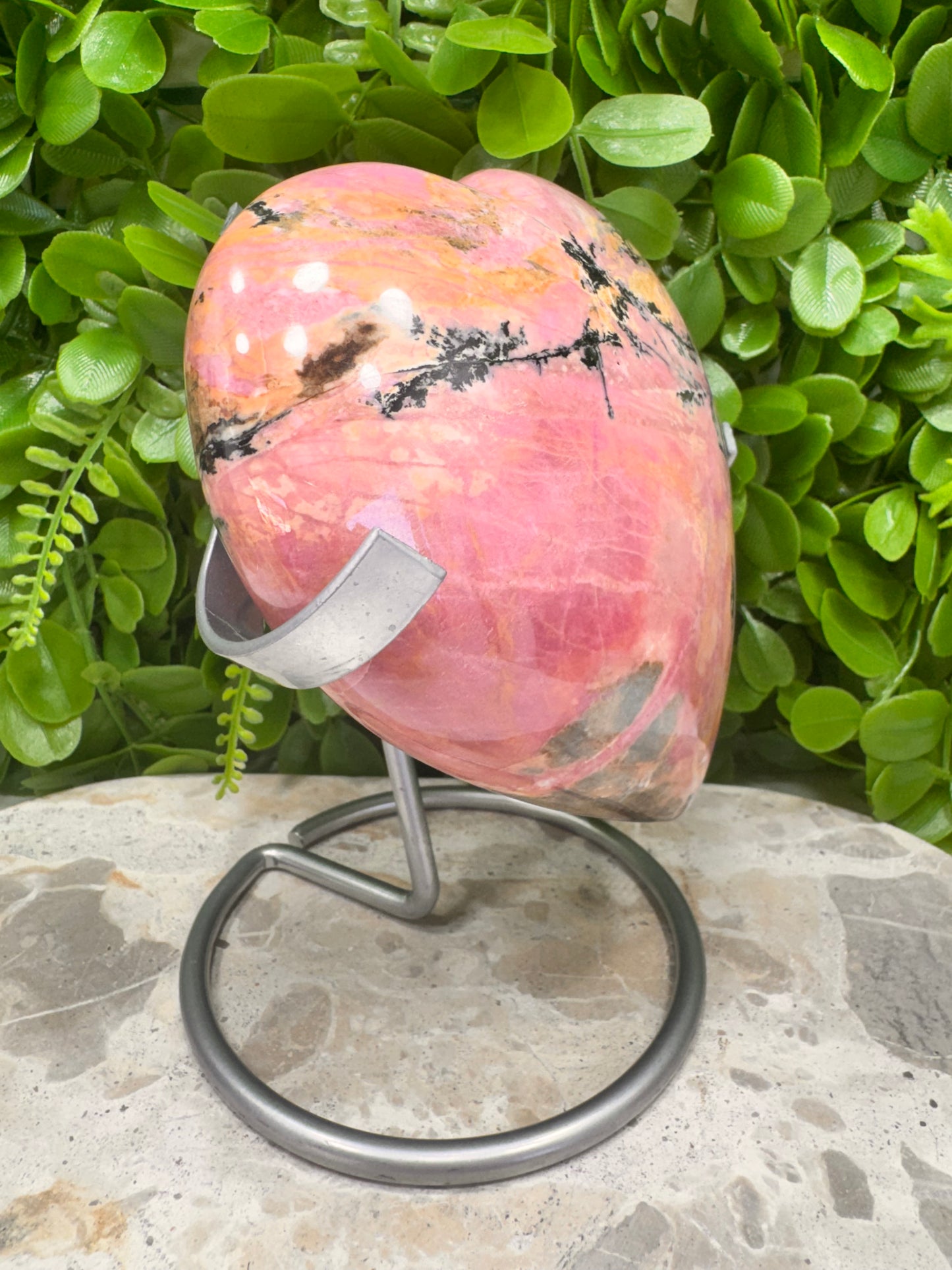 Rhodonite Heart 1578g