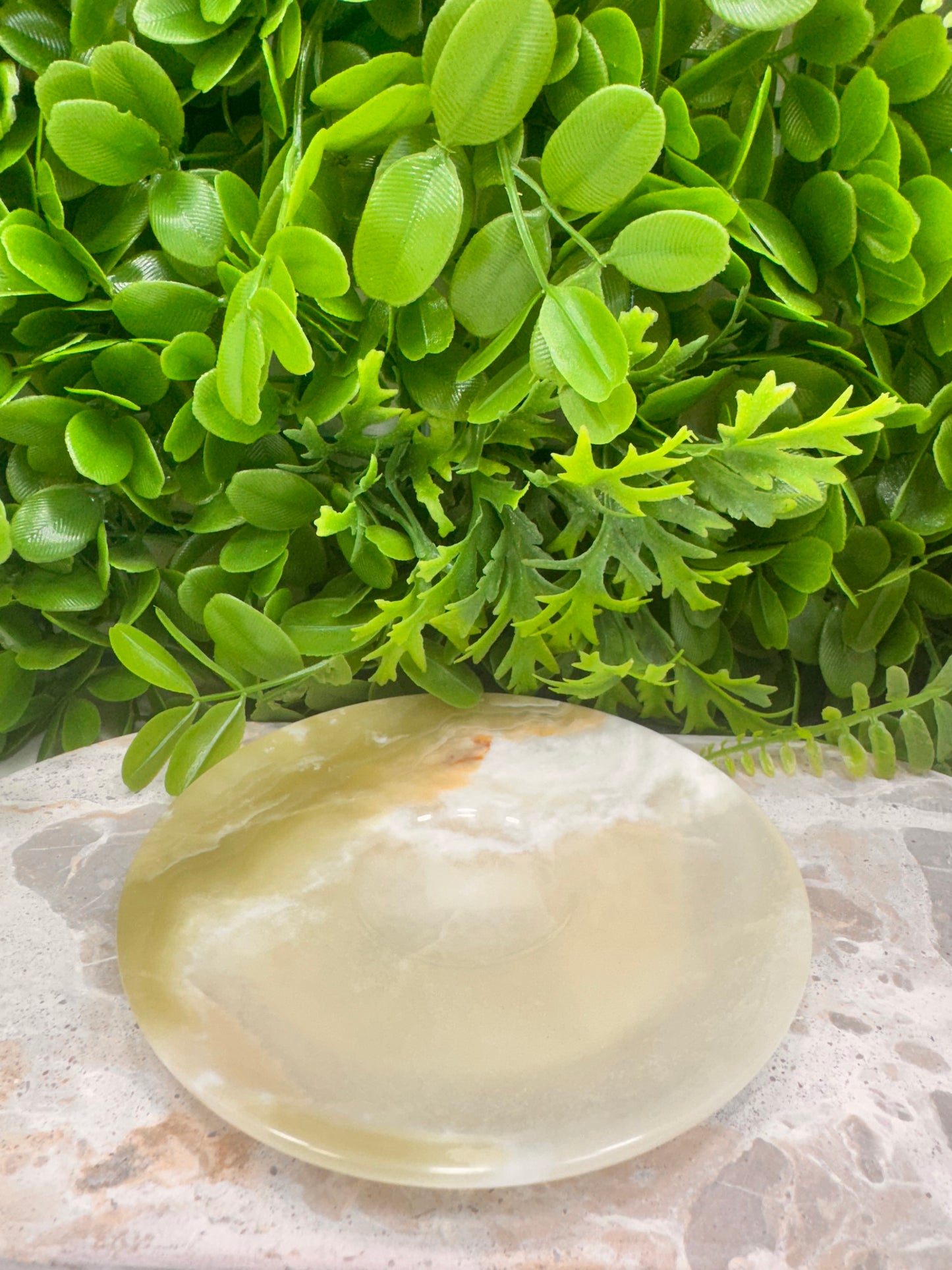 Green Banded Onyx Tea Set 2pce 358g