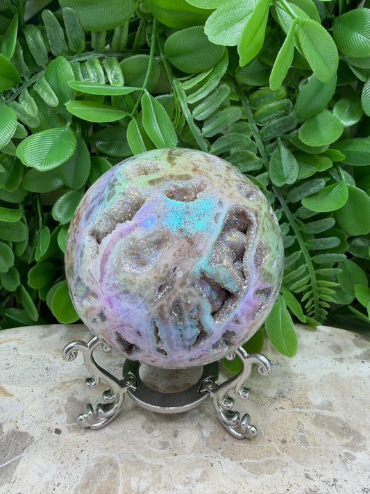 Aura Sphalerite Sphere | Grounding • Confidence • Vitality