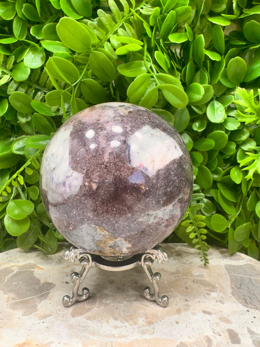 Lepidolite Unicorn Sphere 1334g