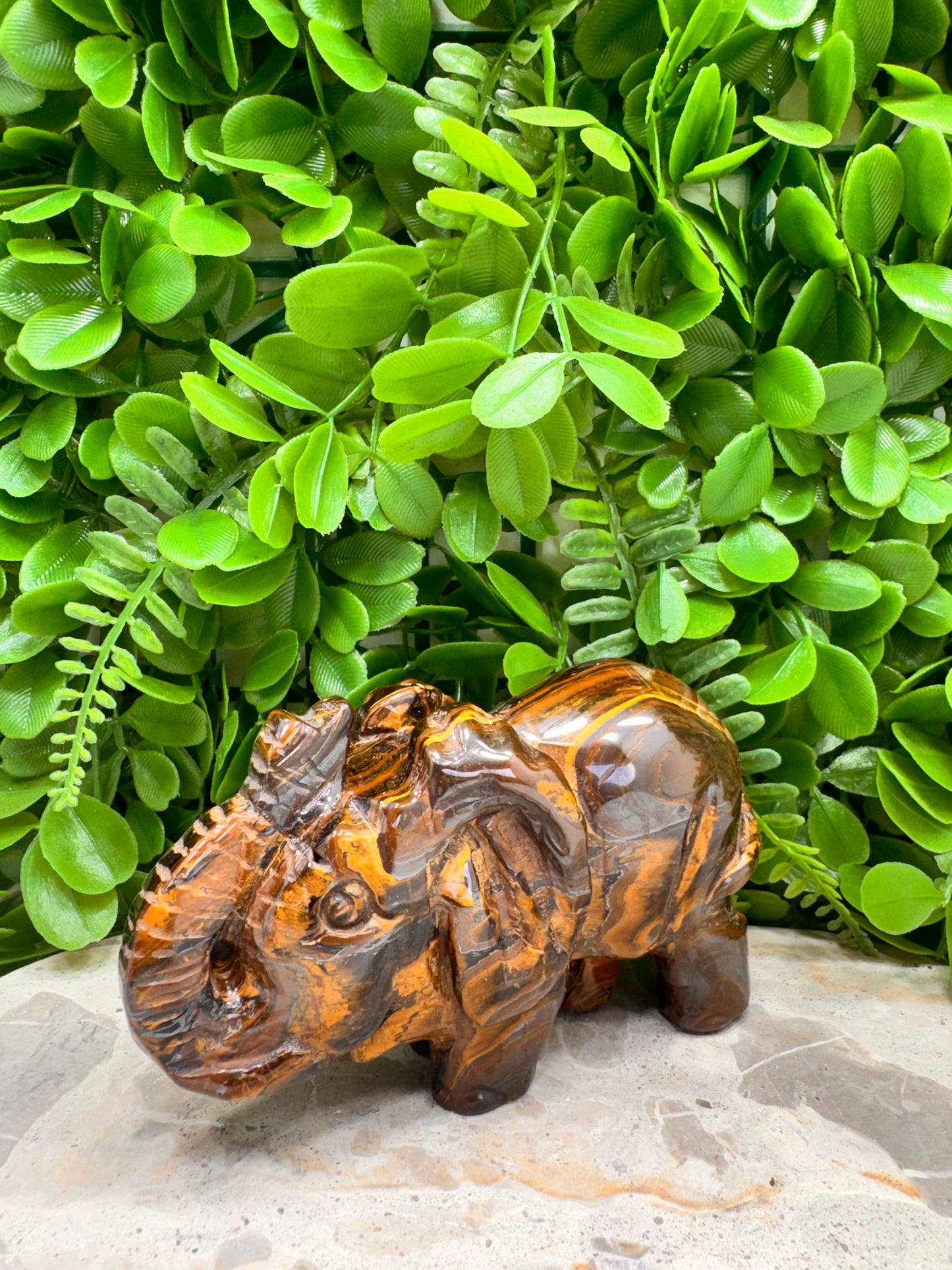 Tiger Eye/Tiger Ore Elephant 704g