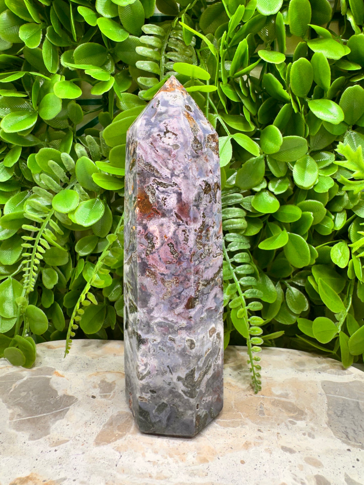 Moss Agate Tower 610g