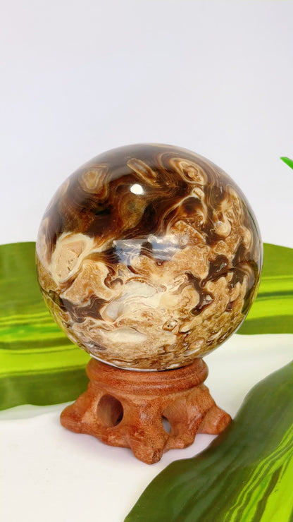 Chocolate Calcite Sphere 456g
