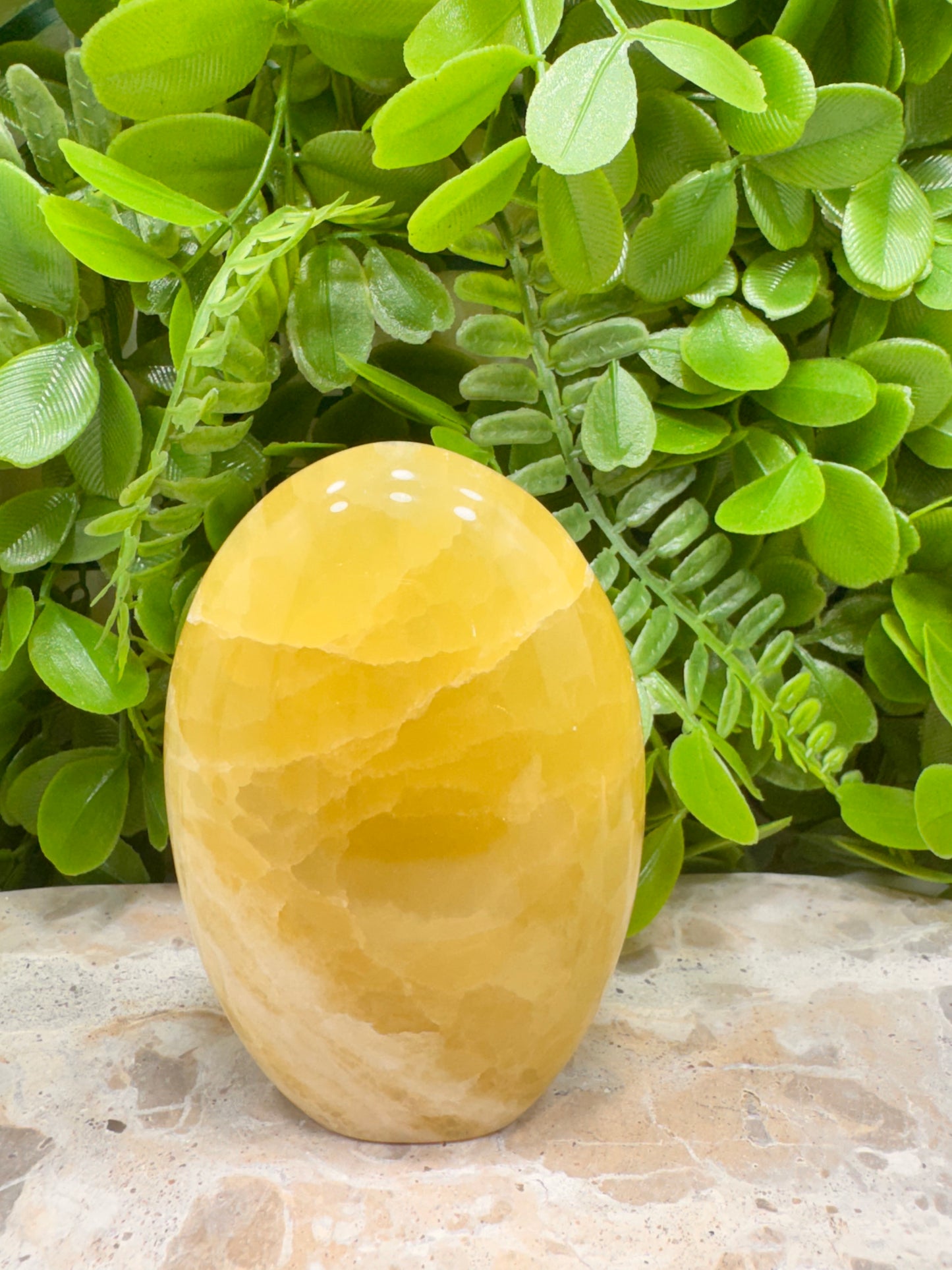 Standing Lemon Calcite 350g