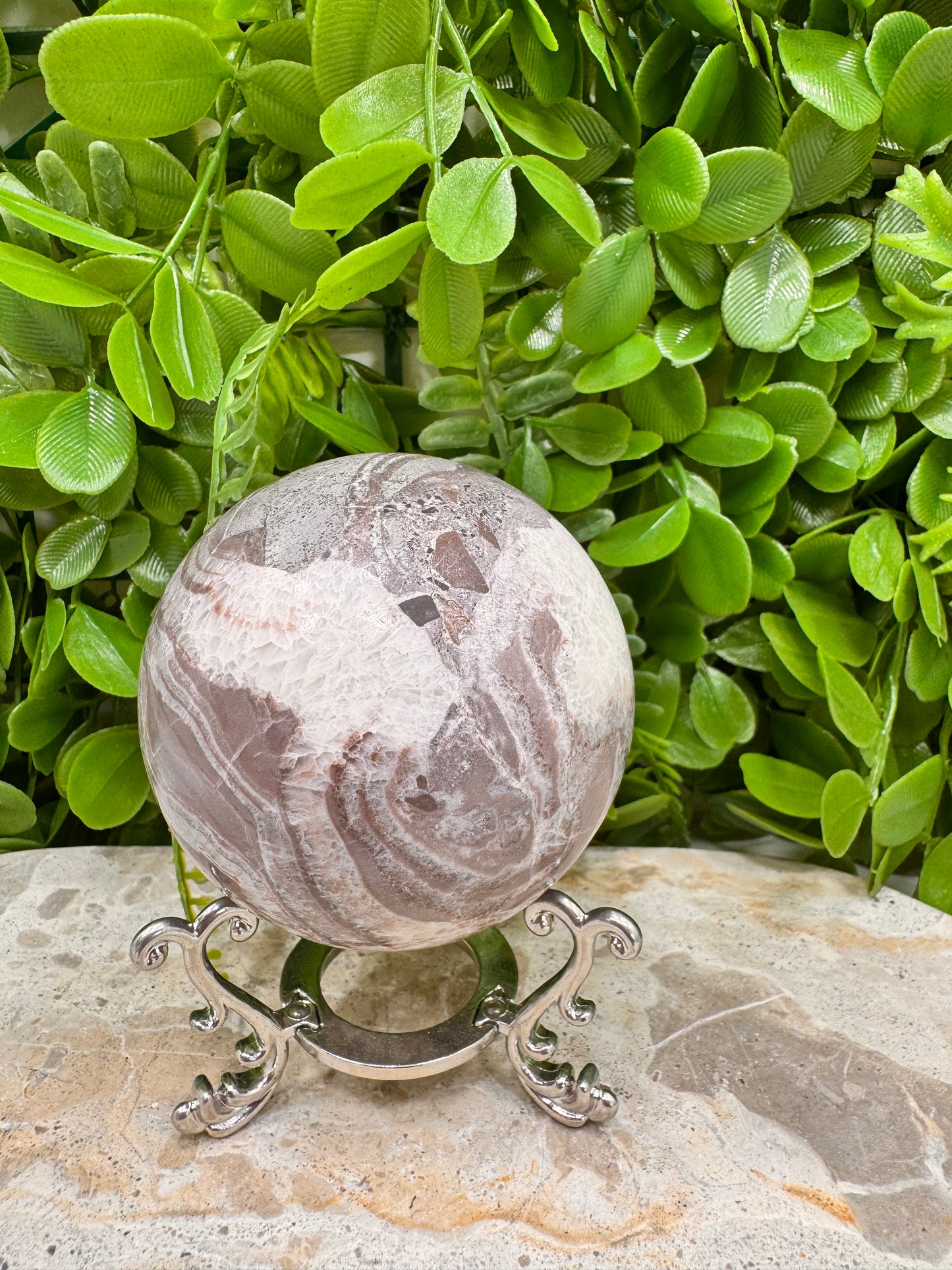 Chocolate Aragonite Sphere 480g