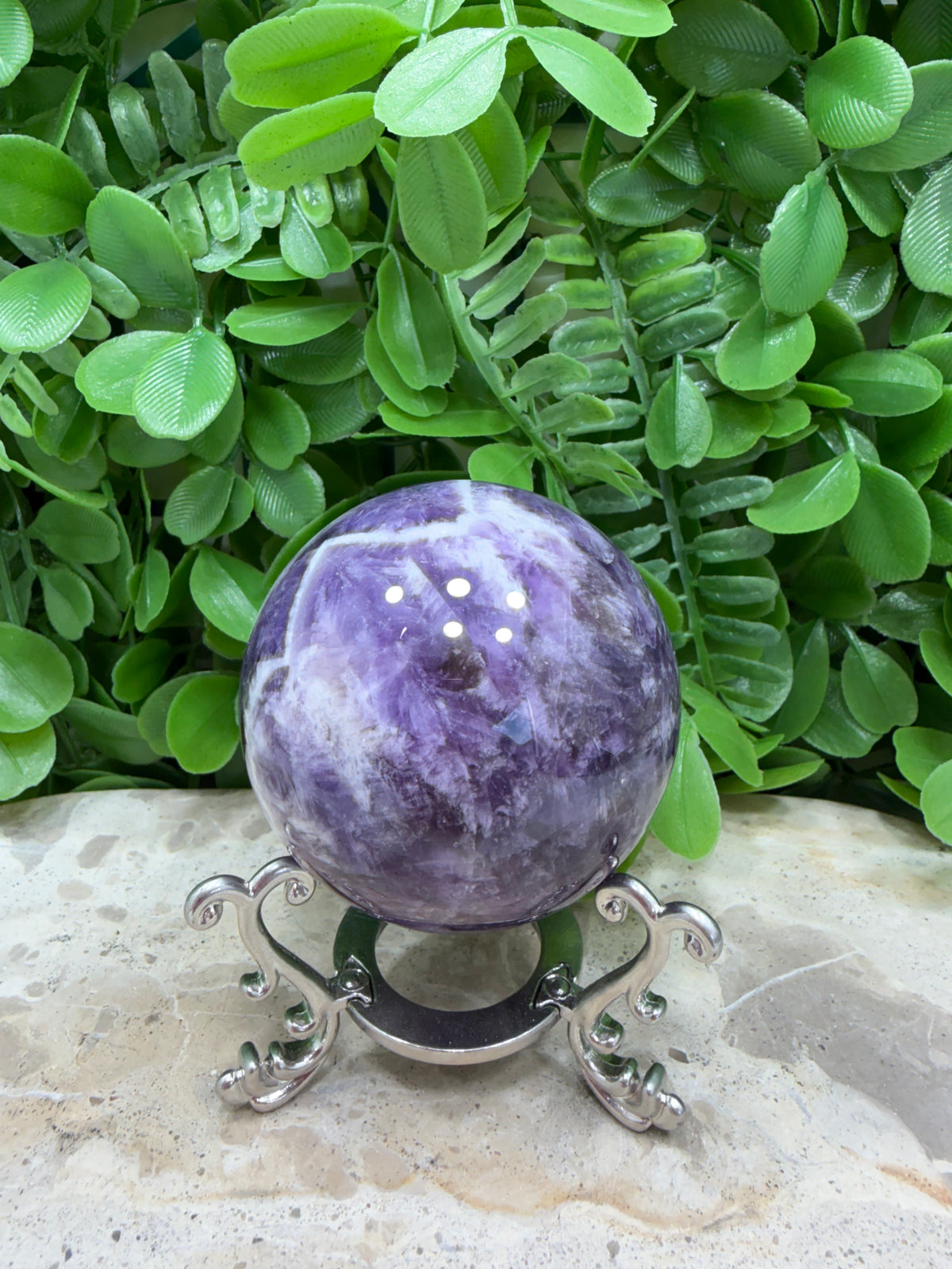 Chevron Amethyst Sphere 326g
