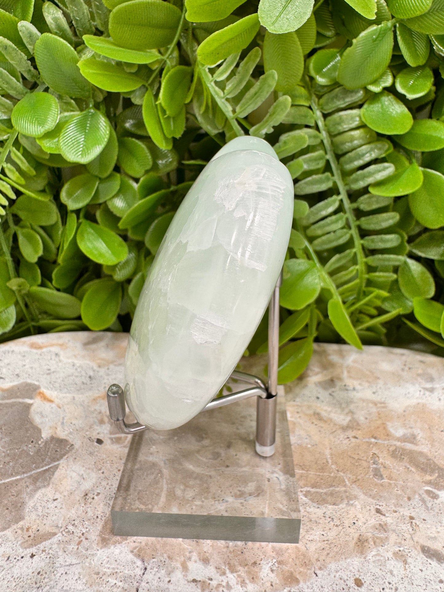 Aqua Caribbean Calcite Heart 302g