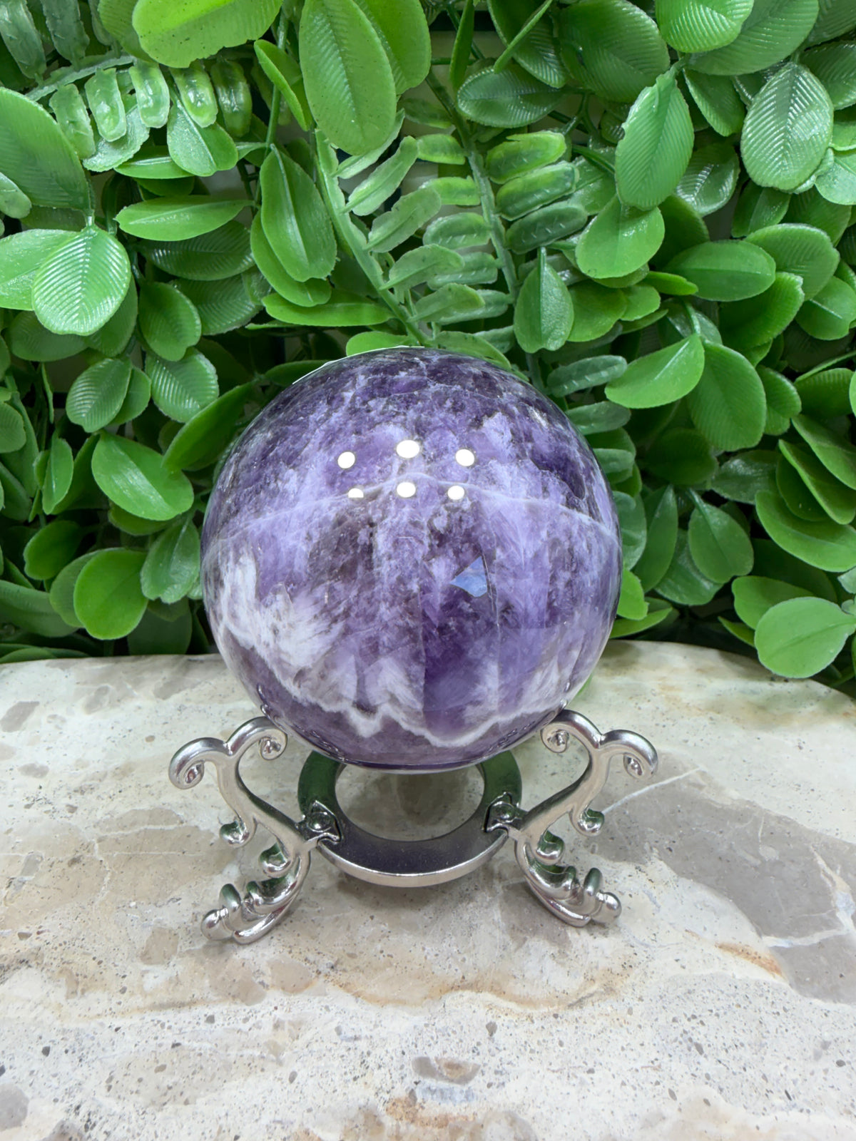 Chevron Amethyst Sphere 358g