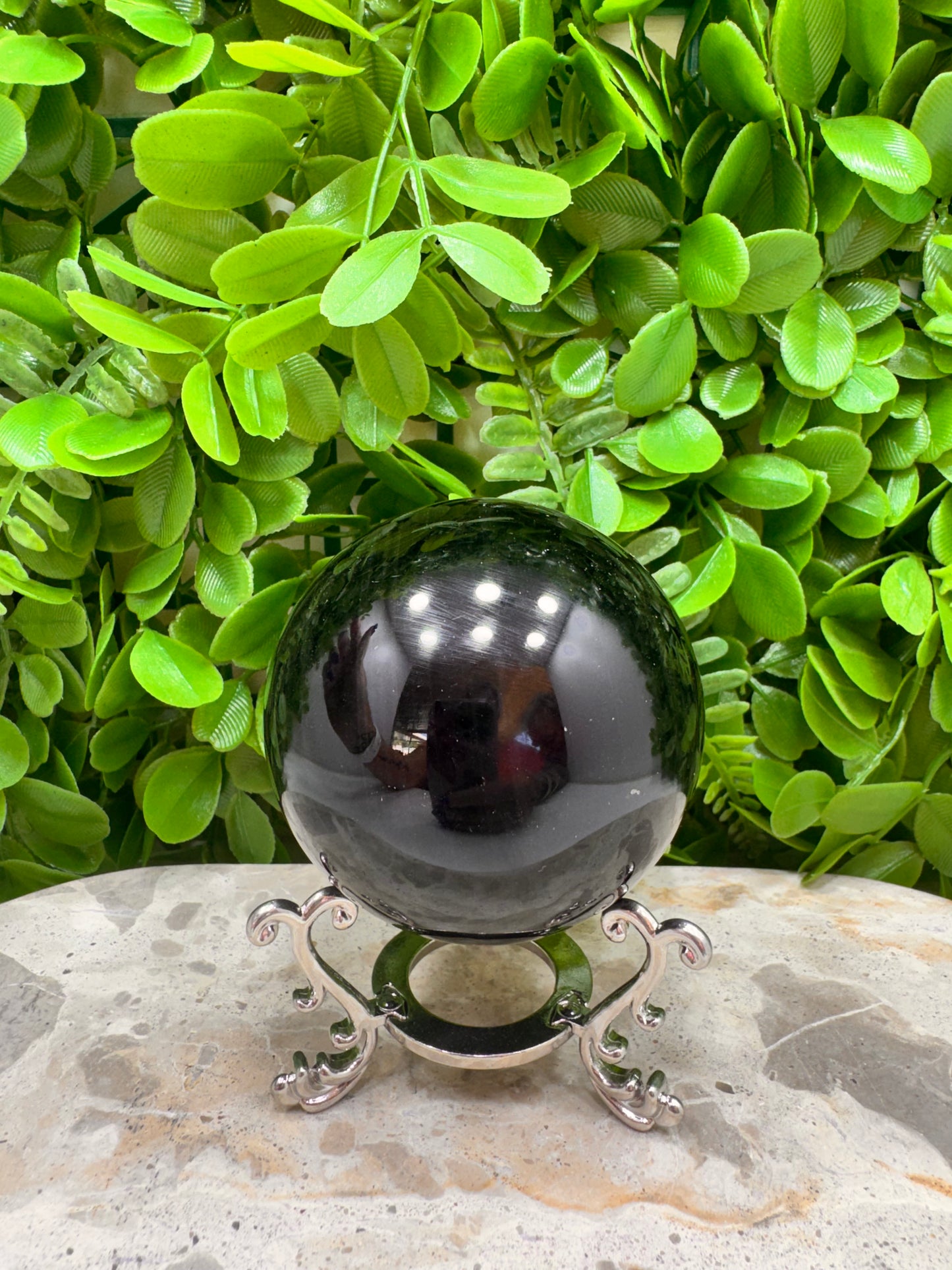 Silver Sheen Obsidian Sphere 434g