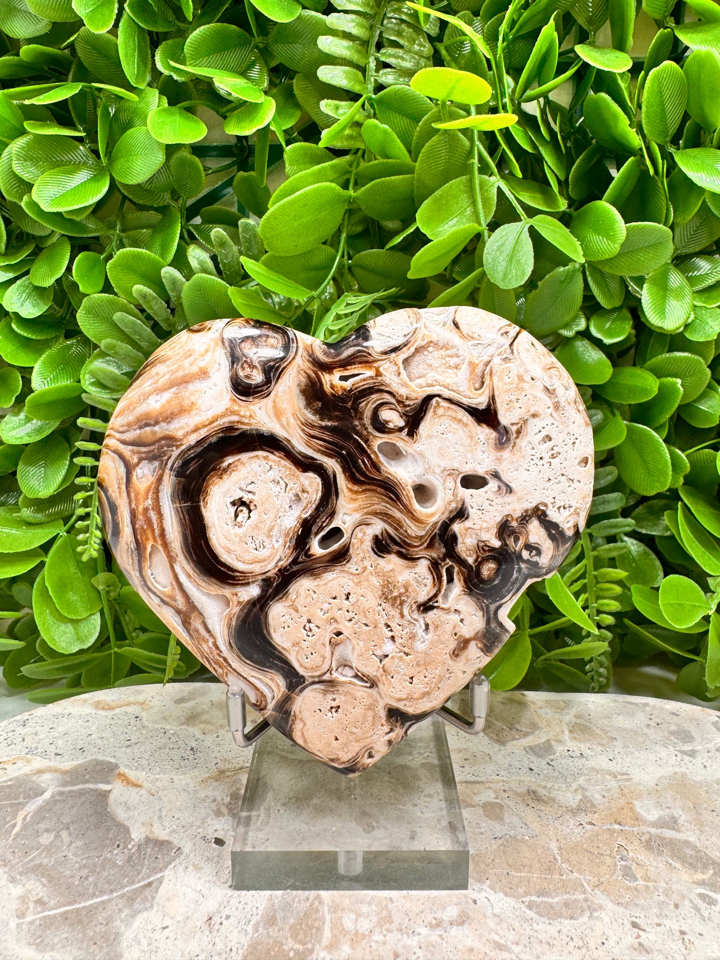 Chocolate Calcite Heart 470g