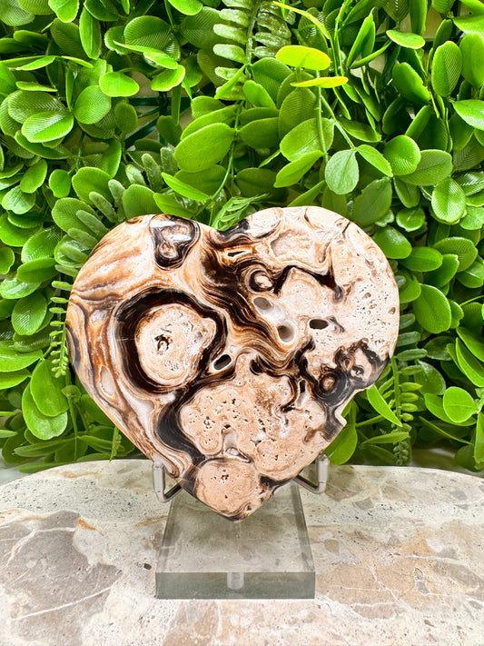 Chocolate Calcite Heart 470g
