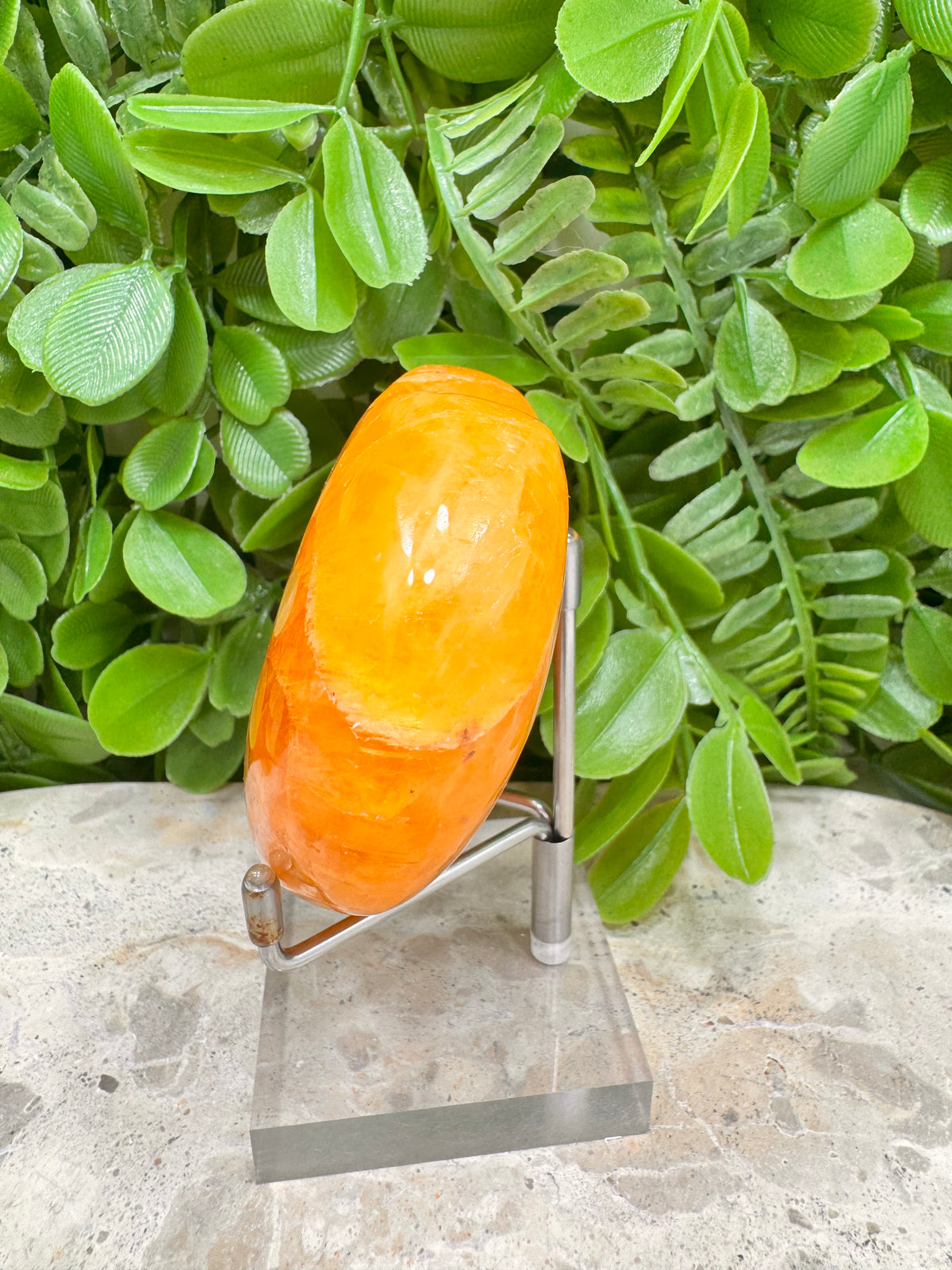 Crystallised Orange Calcite Heart | Energy • Joy • Creativity