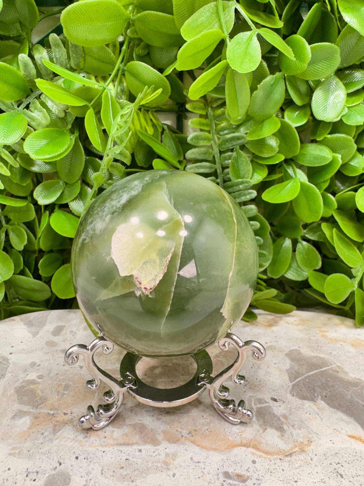 Flower Jade Sphere 438g
