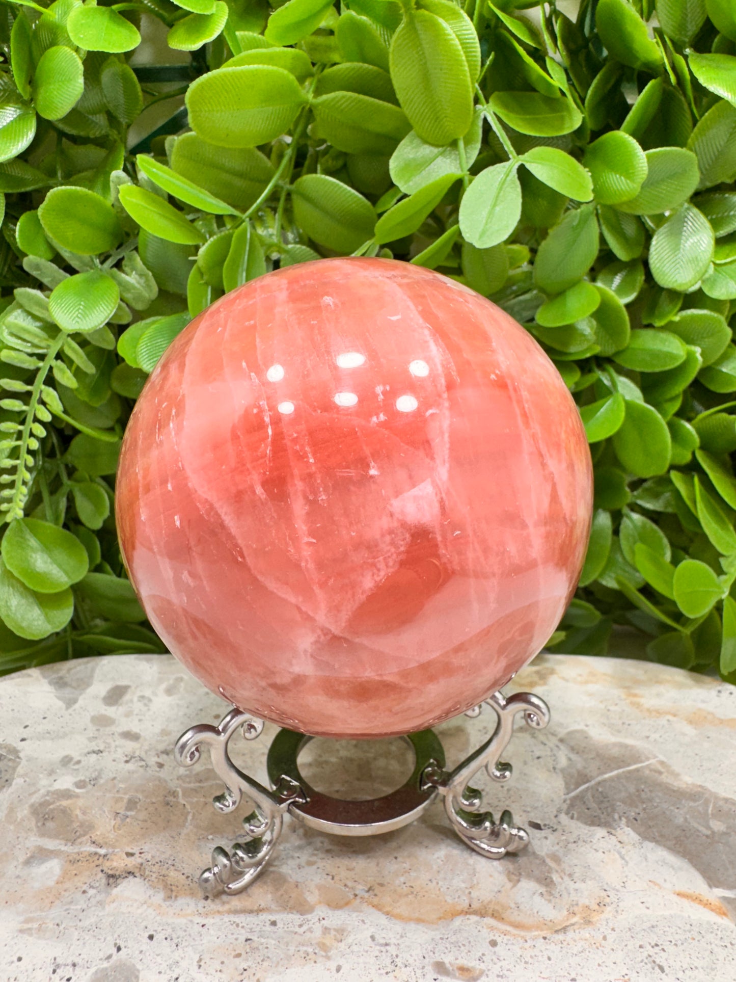 Rose Calcite Sphere 1056g