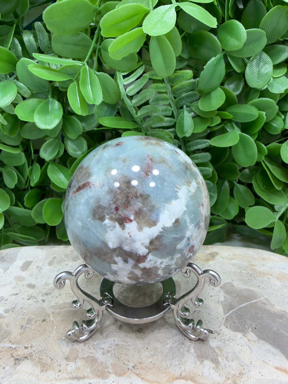 Unicorn Stone Sphere 404g | Calm • Love • Positivity