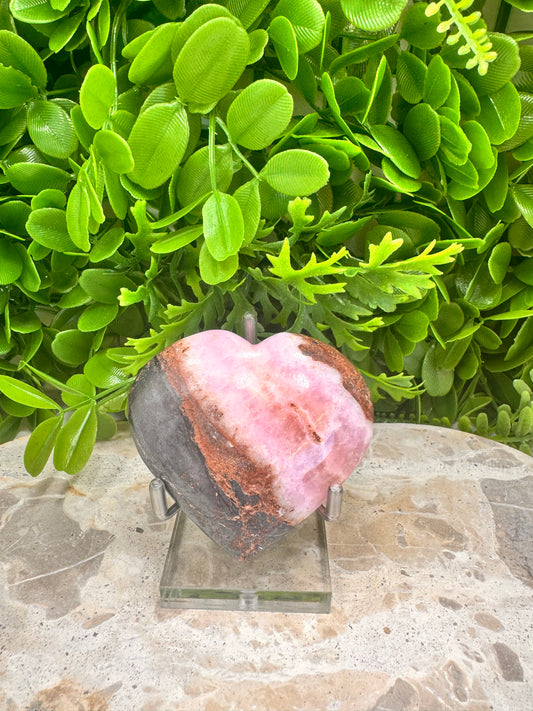 Pink Aragonite Heart 182g