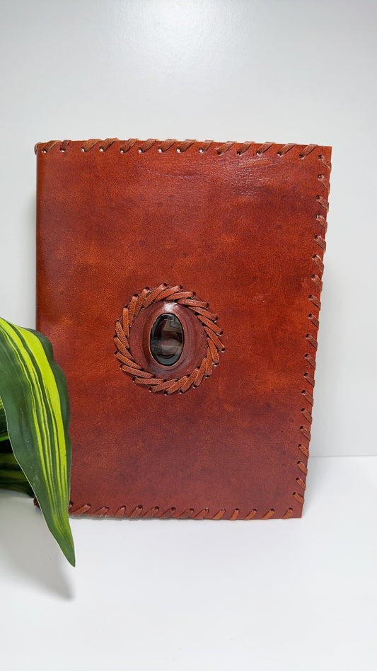 Leather Book /  Journal (with invused crystal)