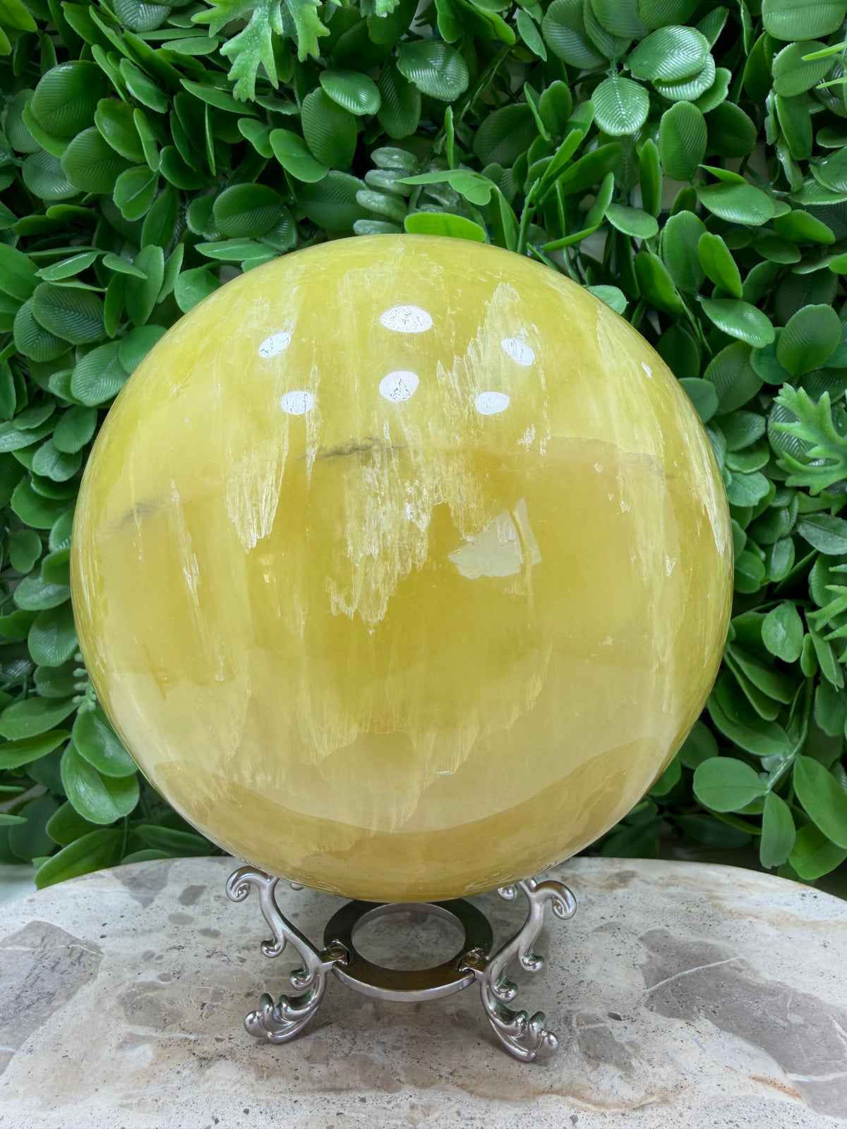 Lemon Calcite Sphere 3832g  | Joy • Confidence • Motivation