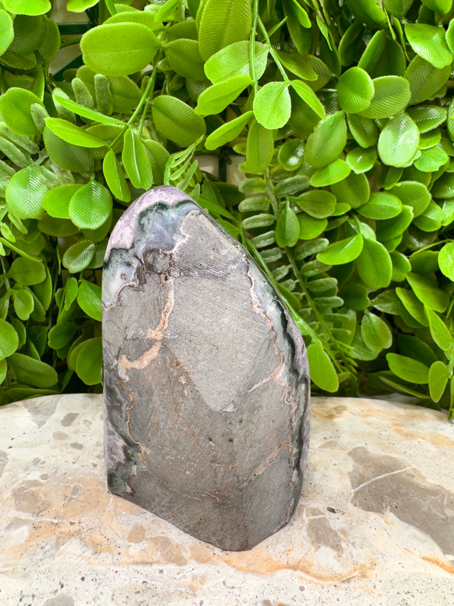 Amethyst with Calcite Freeform 578g