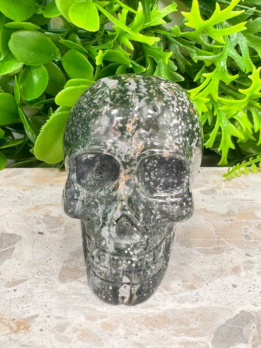 Ocean Jasper Skull 478g