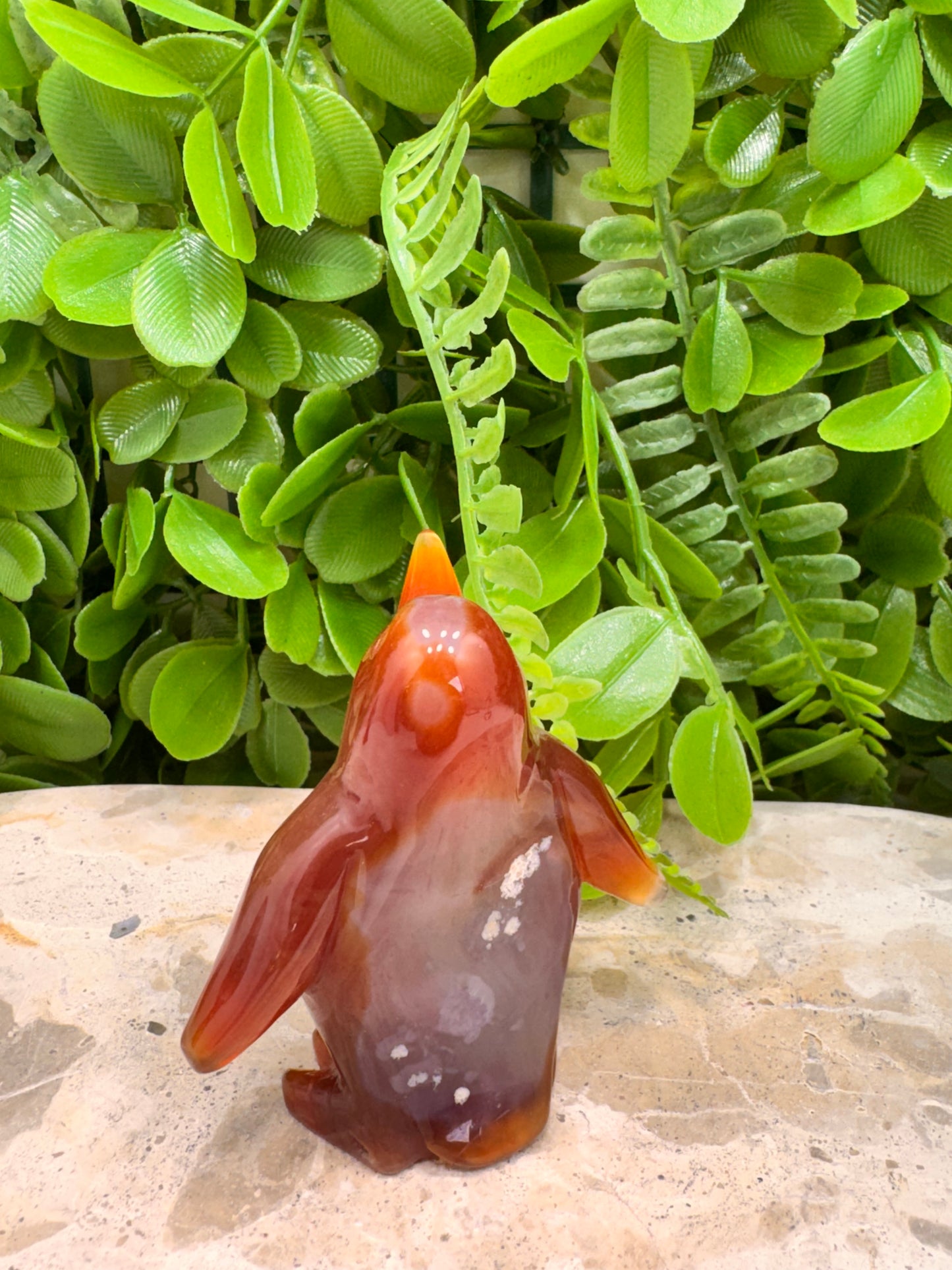 Carnelian Druzy Penguin 104g