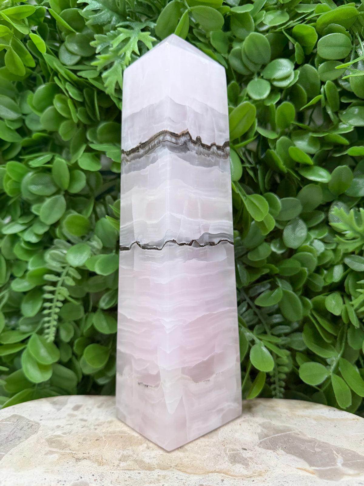 Smokey Pink Mangano Tower | Love • Compassion • Calm