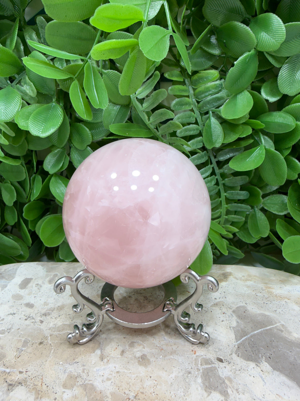 Rose Quartz Sphere | Love • Compassion • Healing