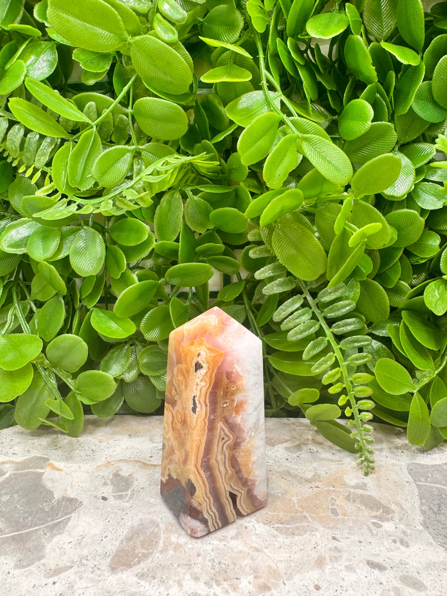 Pink Aragonite Tower 156g