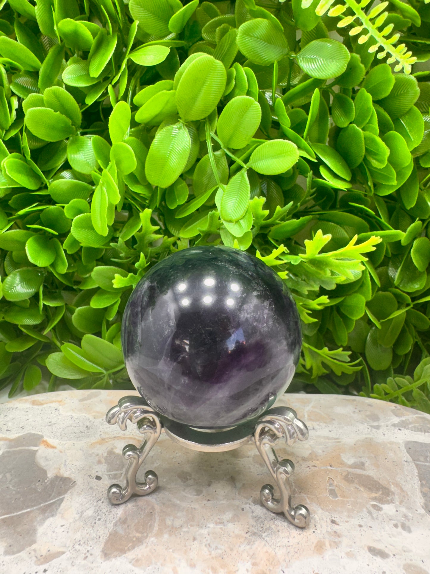 Purple and Blue Fluorite Sphere 442g