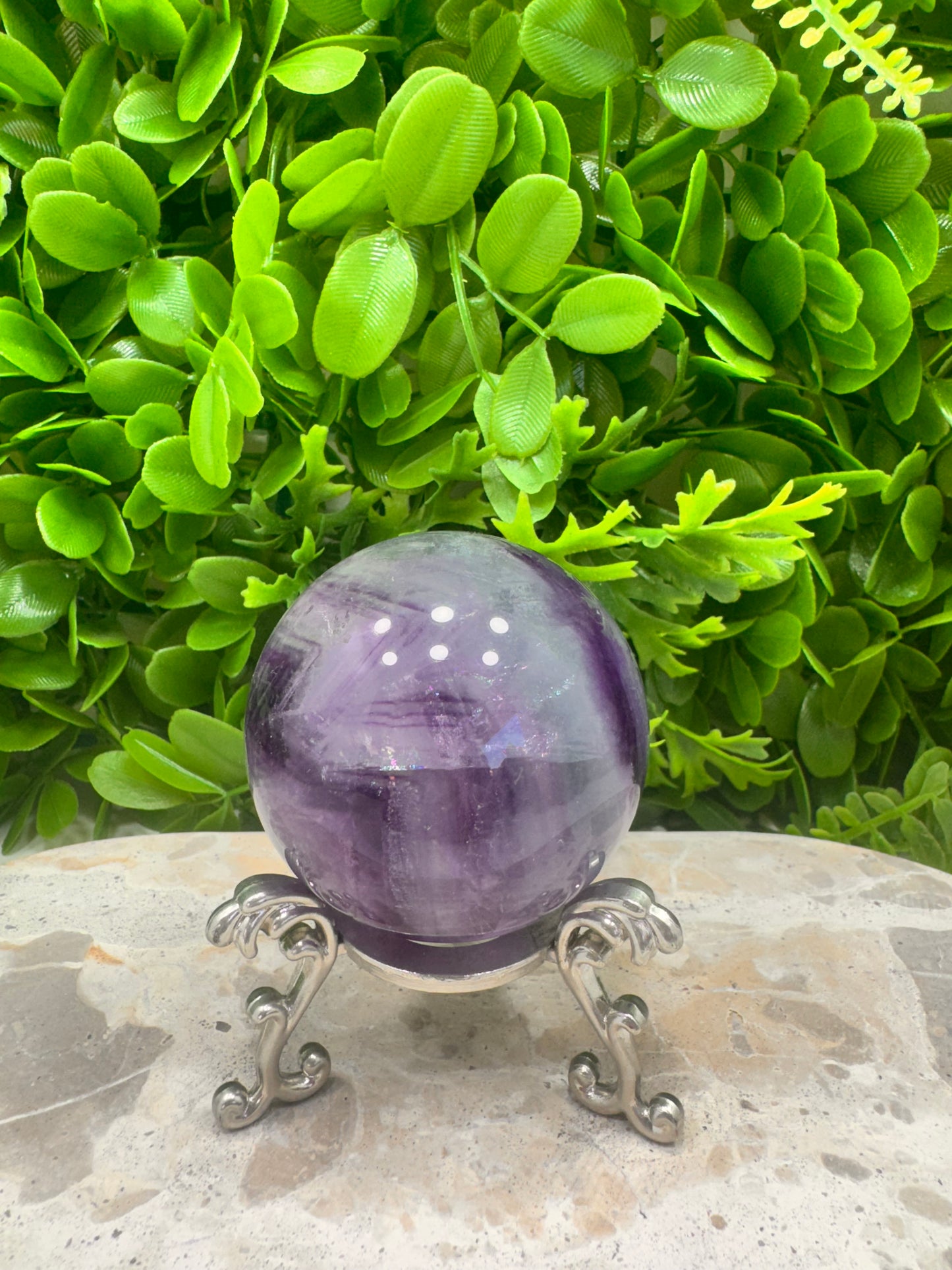 Purple Fluorite Sphere 394g