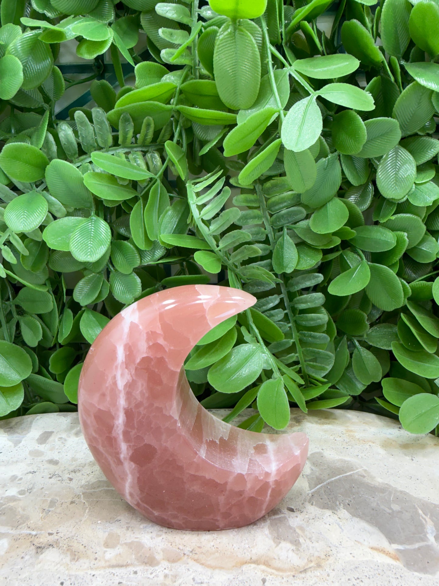 Rose Calcite Moon 254g