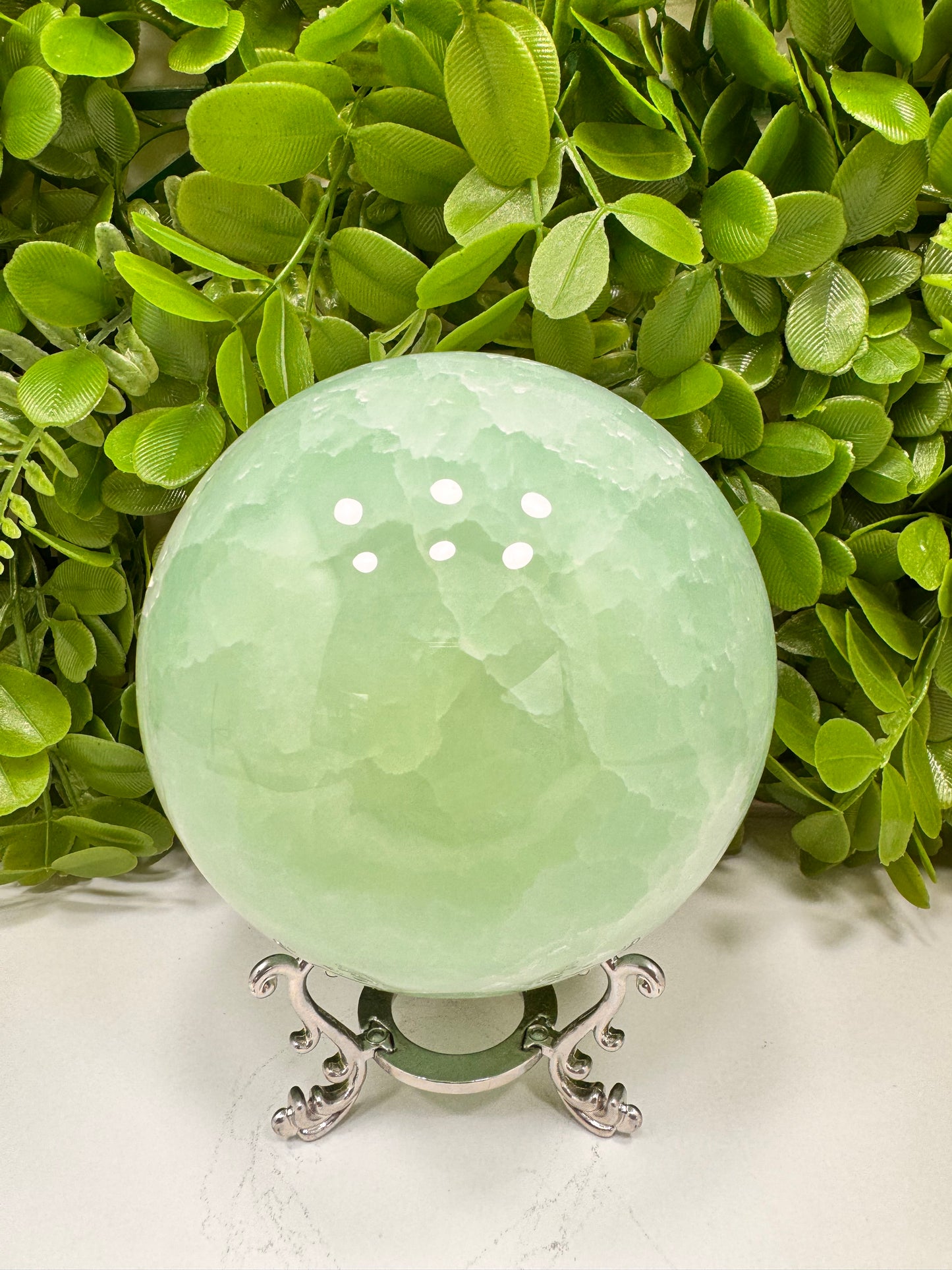 Pistachio Calcite Sphere 1814g