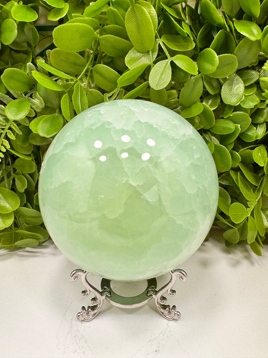 Pistachio Calcite Sphere 1814g